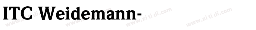 ITC Weidemann字体转换 ITC Weidemann字体转换